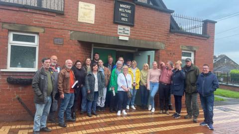 Protest against plans to rename Great Houghton Miners' Welfare Hall
