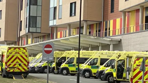 BBC Ambulances at Royal Stoke hospital