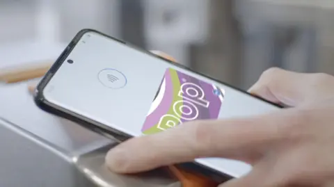 Nexus A Pop card being used on the Tyne and Wear Metro