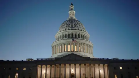 Exterior of the US Capitol building 