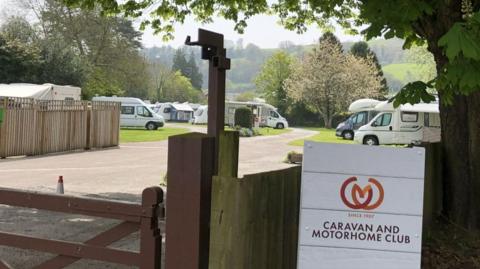 Motorhomes pictured at the Steamer Quay Club Campsite