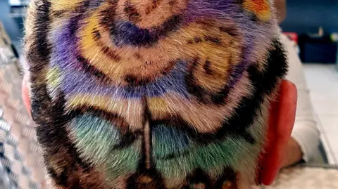 Colin Watkins Hair art of Vincent van Gogh's Starry Night