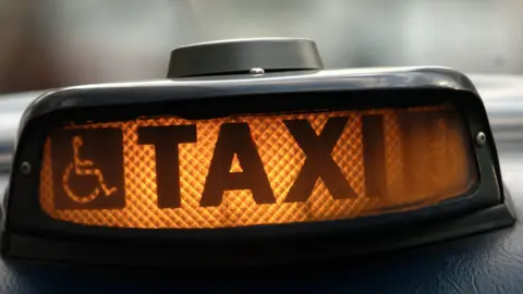 Hackney Carriage with sign illuminated