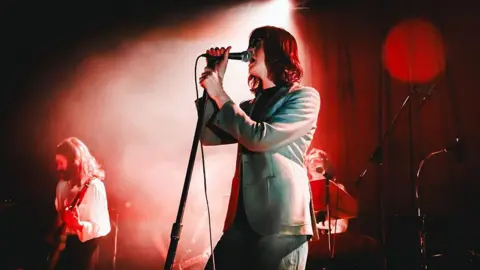  Tom Ogden of Blossoms performs live during the European Tour 2026 at Santeria Toscana 31 in Milan. 
