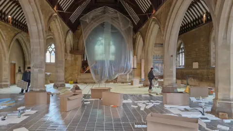 Kettering Arts Centre Renovation work being carried out at St Andrew's Church in Kettering 