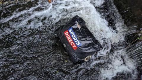 Bag in canal
