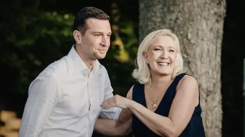 Getty Images Jordan Bardella and Marine Le Pen