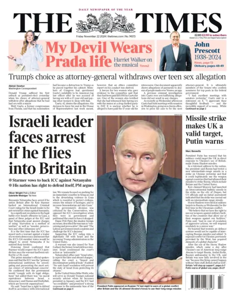 Times front page