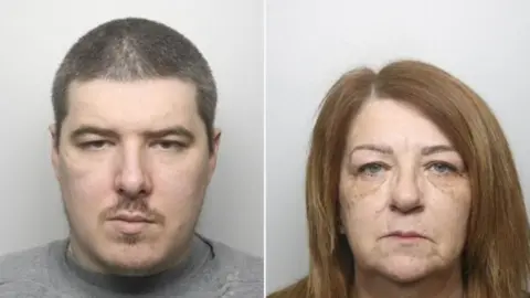 South Yorkshire Police Custody images of Anthony Campbell and Deborah Stoddard