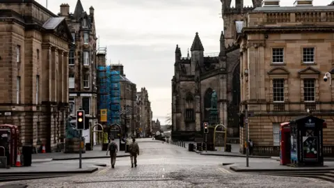 Getty Images deserted Royal Mile