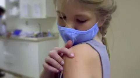 Girl at doctor office