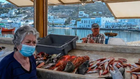 AFP Mykonos seafront, 13 May 20