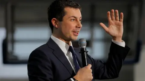 Reuters Pete Buttigieg, Democratic candidate, on the campaign trail in New Hampshire, 3 January 2020