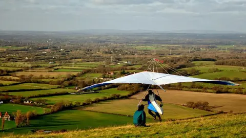 Jennifer Sheppard/getty Hang glider in Sussex