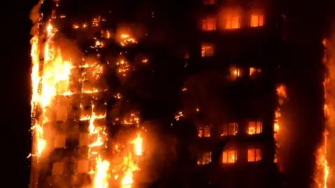 Getty Images Flames engulfing Grenfell Tower