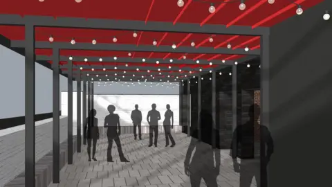 Clwb Ifor Bach Artist impression of roof terrace Clwb Ifor Bach