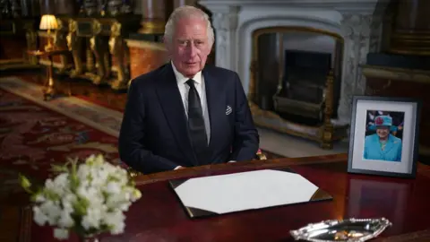 PA Media King Charles gives his first speech to the nation as the monarch