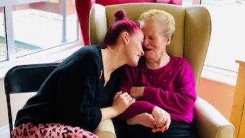 Martina Ferguson Martina Ferguson with her mum Ursula Derry in the month before lockdown