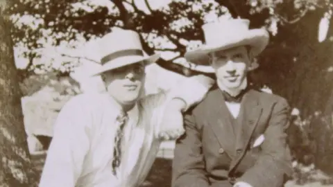 National Trust Edmond Low the Comedian with Frank, a member of the dance troupe