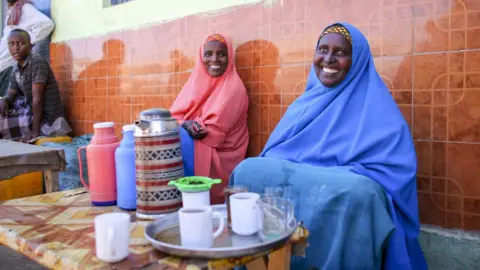 UN Women sell tea in the town of Buur-Hakba, Somalia