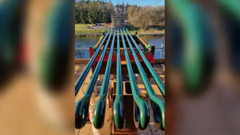 Northumberland County Council Chain bridge work