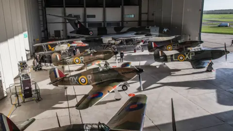 IWM Hawker Hurricanes in IWM hangar