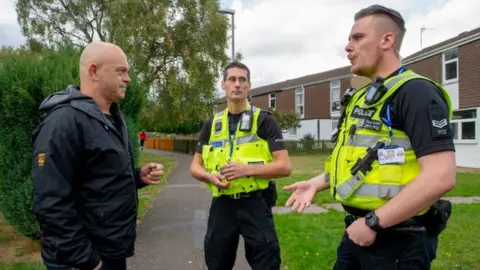 Northamptonshire Police Ross Kemp interviews PC Rob Monk and PC Gary Liddle in Northampton