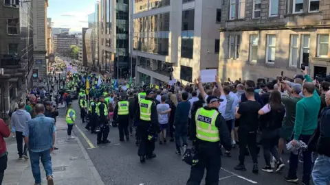 PA Media marchers in Glasgow