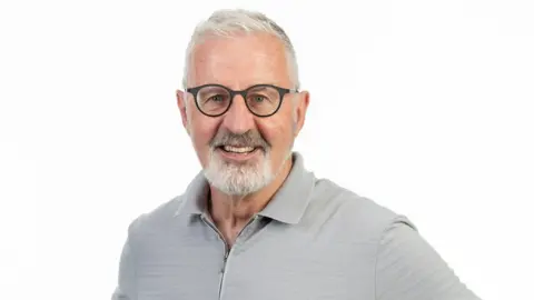Richard Stonehouse Geoff Twentyman smiling at the camera