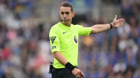 David Coote refereeing a Premier League match