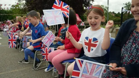 Jamie Niblock/BBC Jubilee celebrations at Purleigh Community Primary school near Chelmsford, Essex