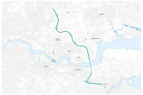 National Highways The route plans to connect the M2/A2, A13 and M25