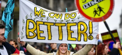 Getty Images Climate protest in Edinburgh