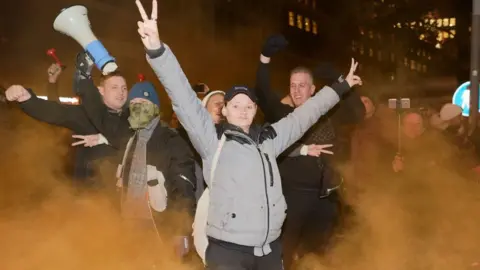 Getty Images Anti-lockdown protesters gather in The Hague