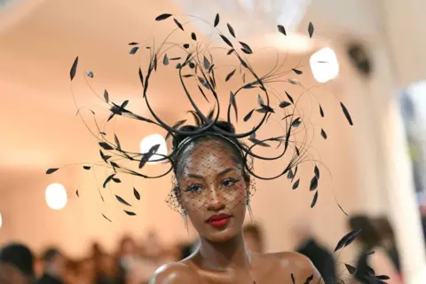 Angela Weiss/AFP Nigerian singer Tems arrives at a fund-raising gala in New York on Monday