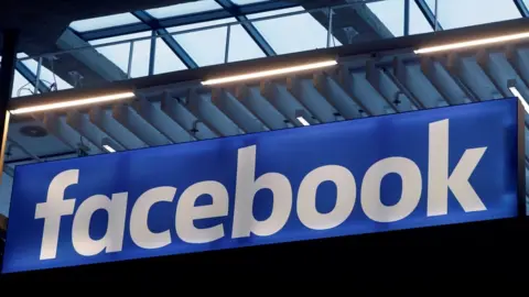 Reuters Facebook logo is seen at a start-up companies gathering in Paris