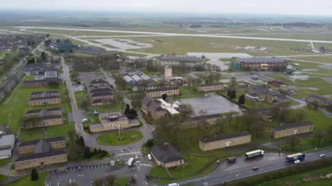 Drone shot of RAF Scampton