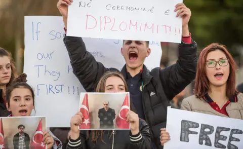 AFP Kosovo student protesters, 29 Mar 18