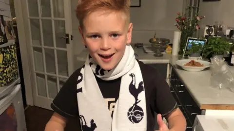 Geraint John Young Spurs fan Noah