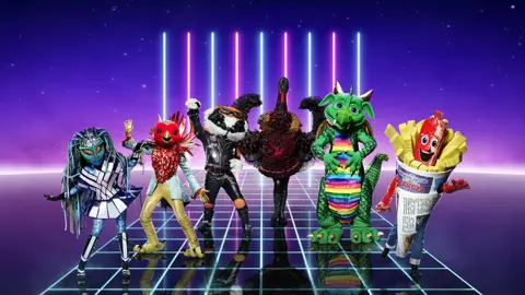 ITV Some of the costumes in the Masked Singer