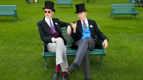 Brian Lawless Race goers with sunglasses