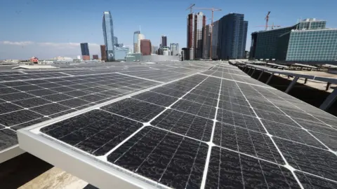 Getty Images Solar panels installed in Los Angeles