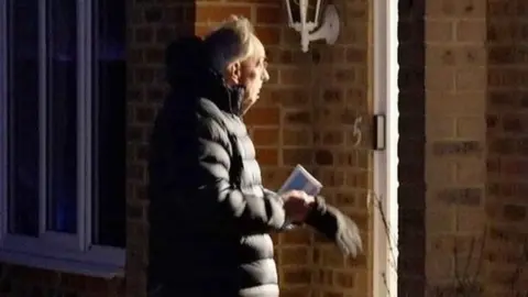 The BBC filmed Mr Bone as he canvassed residents in Rushden