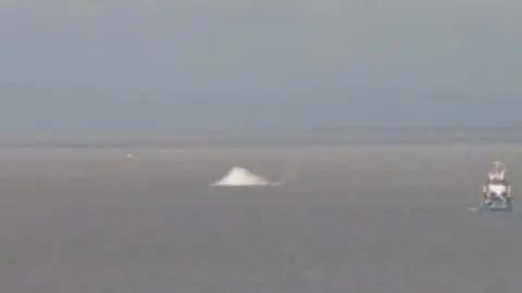 BBC/Facebook Live Bristol Channel WW2 bomb destroyed in a controlled explosion