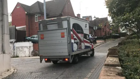 The lorry which hit the bridge