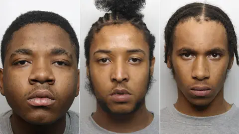 Staffordshire Police Chardon Carlington Carnagie, Travel Reid and Mykel Elrol Paddifoot (left to right)