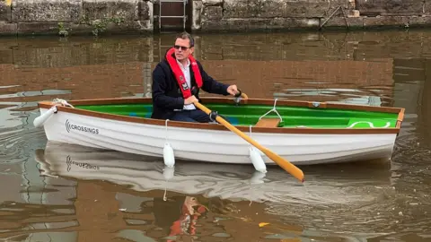 luke jerram on a boat