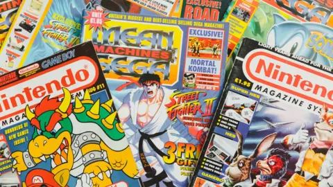 BBC Pile of Nintendo Magazine Systems and Mean Machine Sega