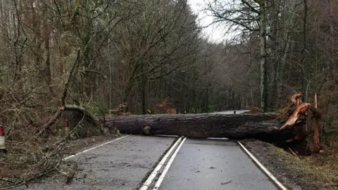 Police Scotland Blocked A82