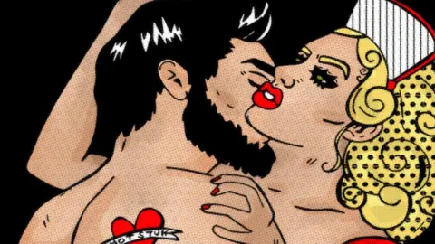 Karen Charmaine Chanakira Illustration showing actors in an adult film